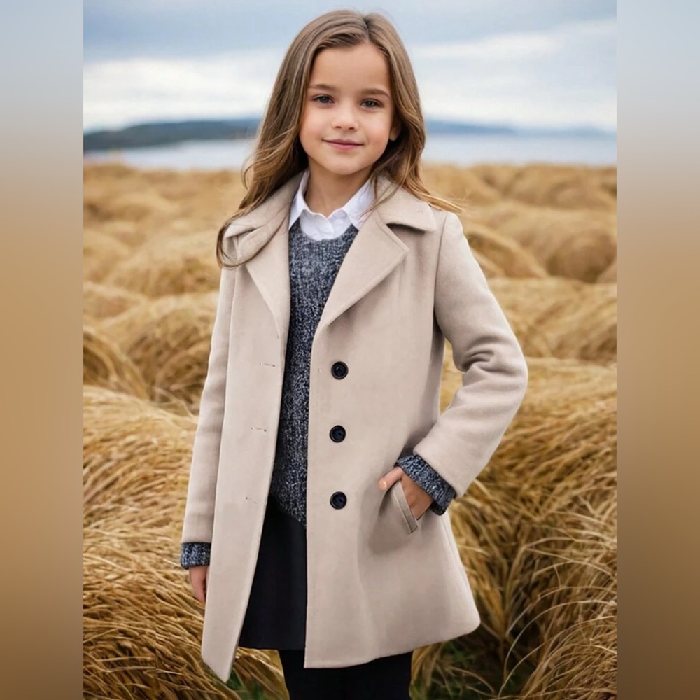 Classic Beige Kids Coat